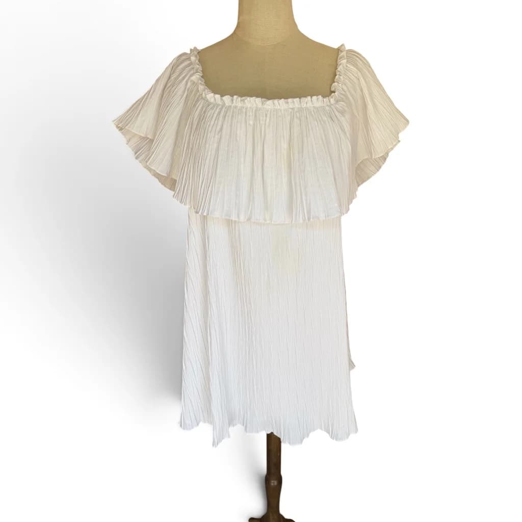Vestido Blanco Amasado