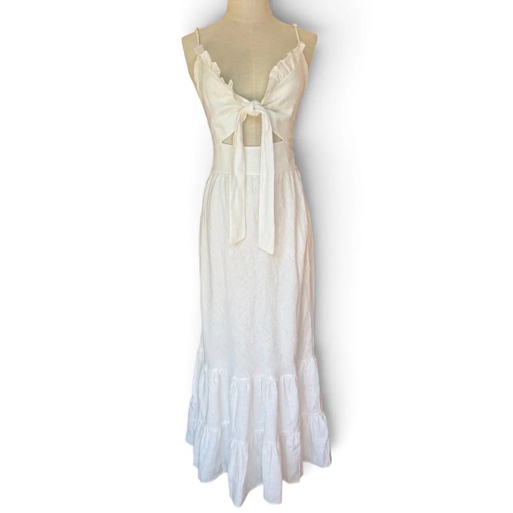 Vestido Blanco 100% Lino