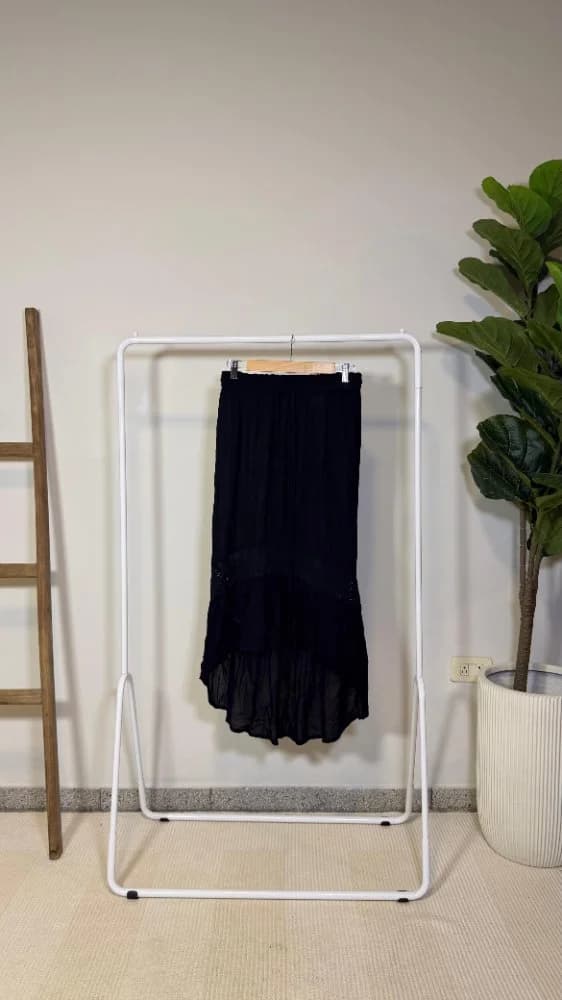 Pollera Aldeana Negra Playera