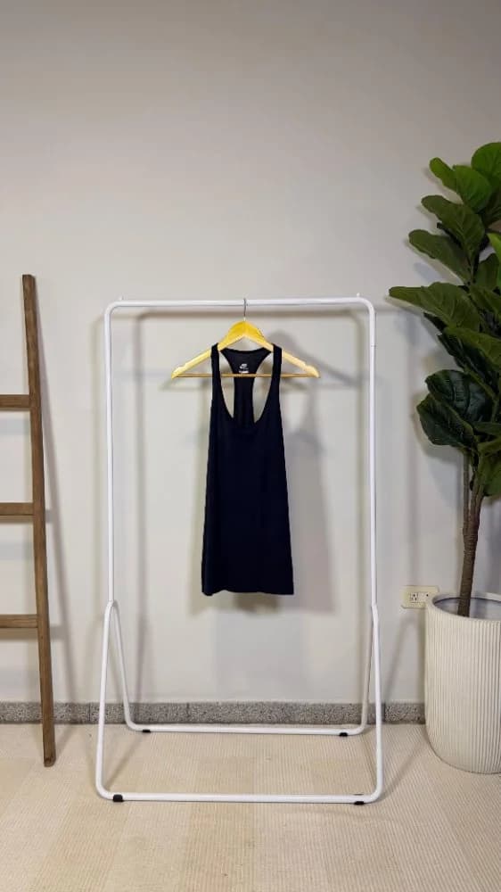 Camisilla Larga Algodón Negra