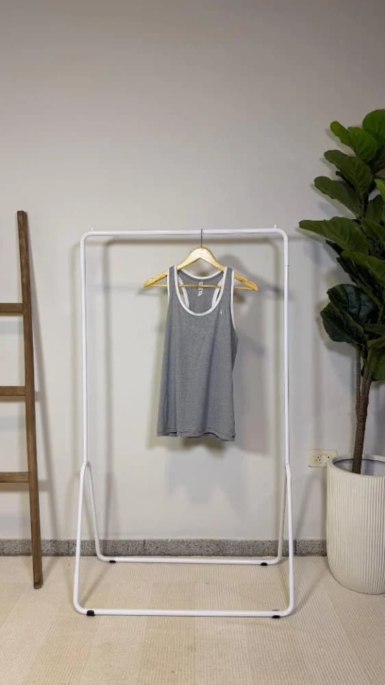 Camisilla Gris a Rayitas con blanco