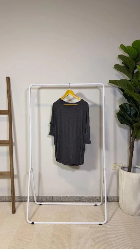 Remera Algodón Gris Mangas 3.4