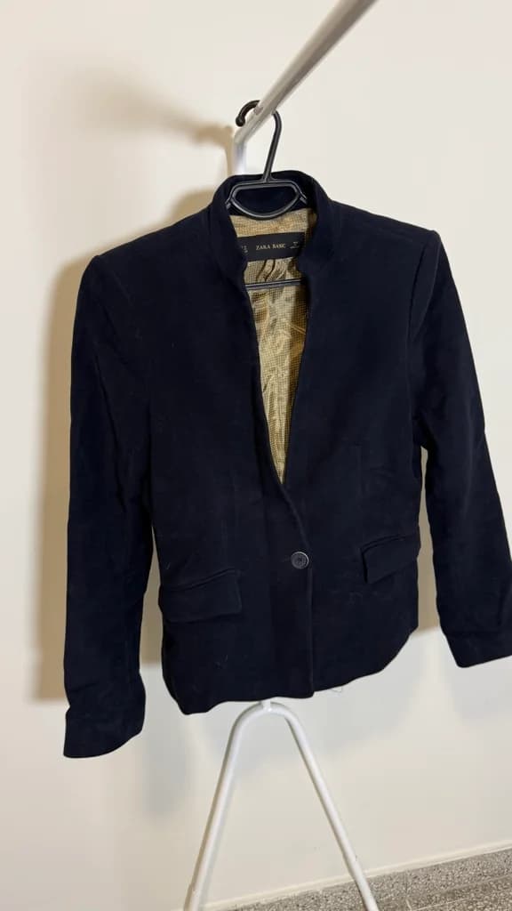 Blazer azul marino terciopelo