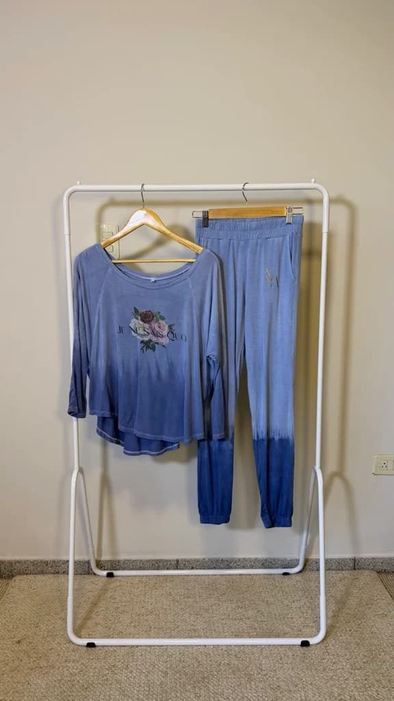 Conjunto azul degradé