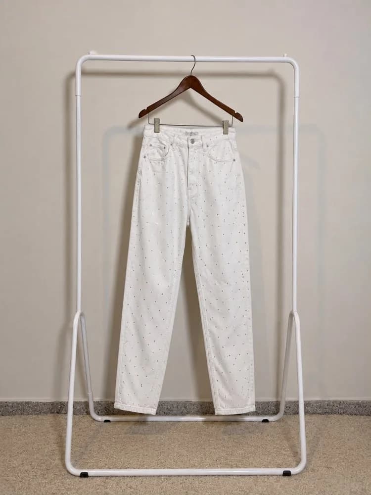 Jean mom fit con brillos