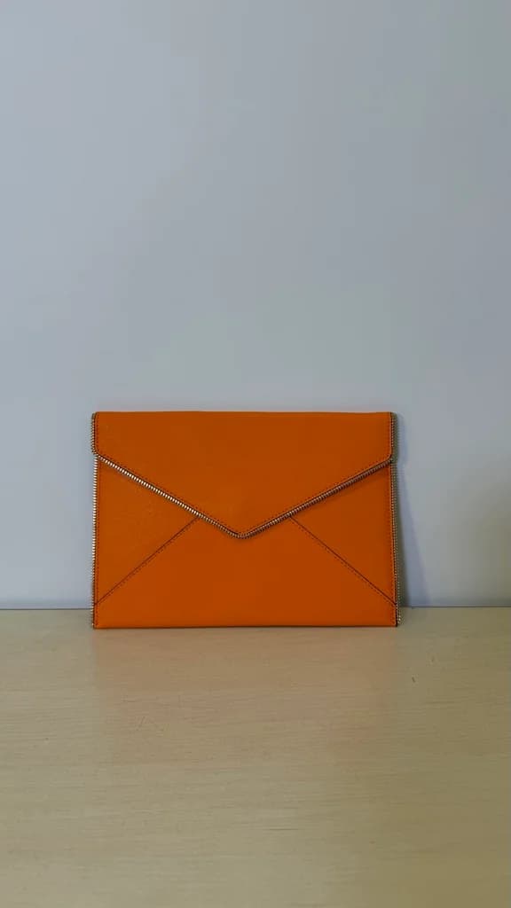 Clutch de Cuero Naranja