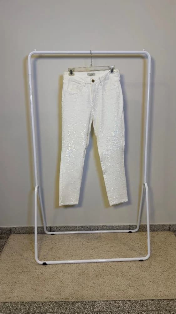 Jean blanco con lentejuelas