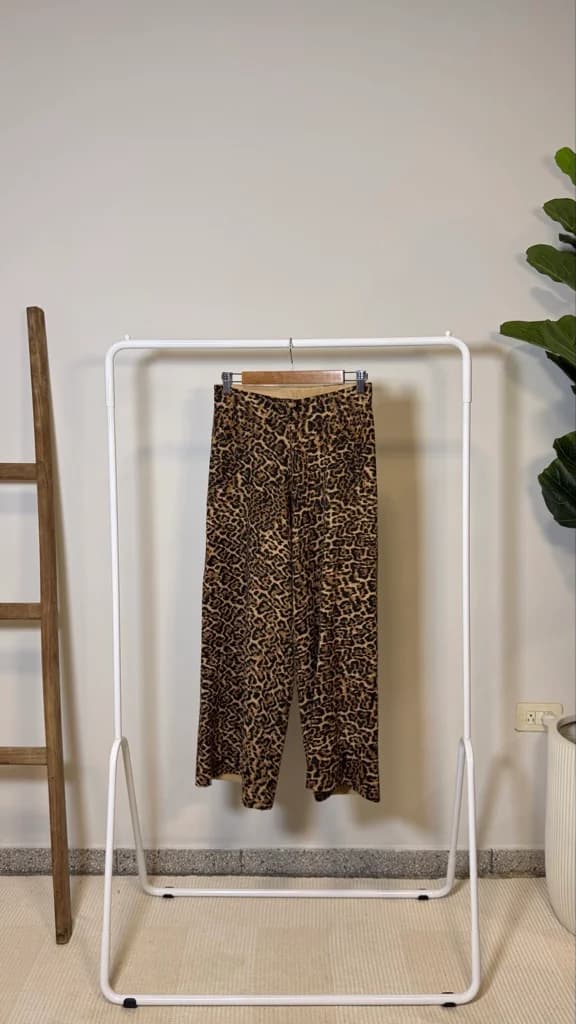 Pantalon Wide Leg Animal Print
