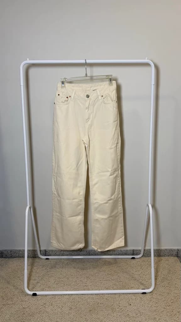 Jean wide leg crema
