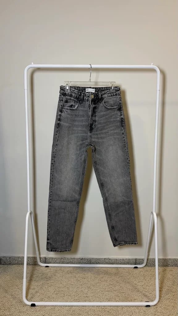 Jean gris mom fit