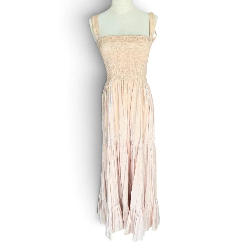 Vestido Beige Tornazolado