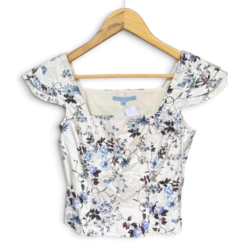 Blusa tipo corset floreada