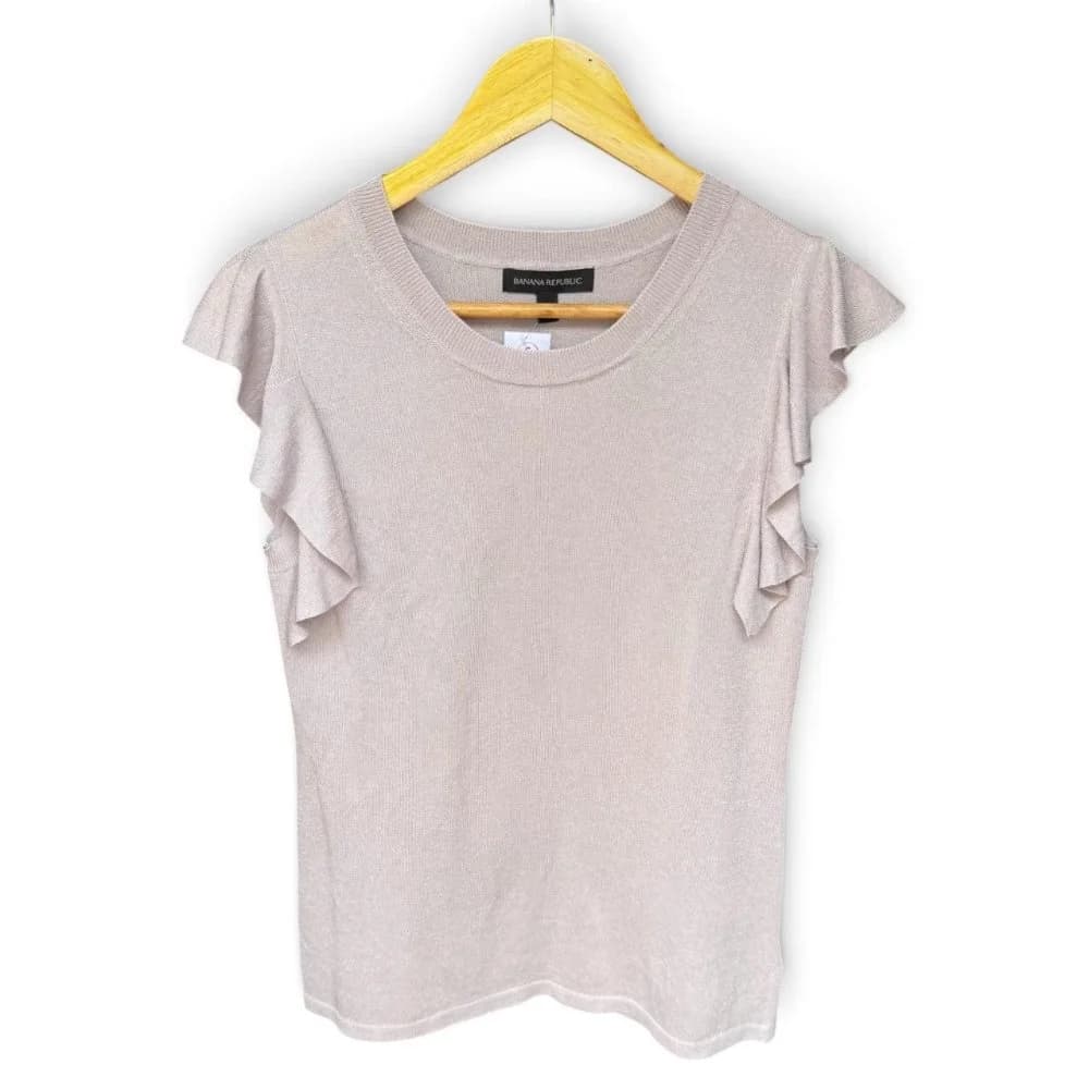 Blusa Lavanda Brillosa Volados