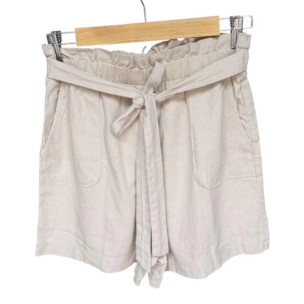 Short Beige Simil Lino