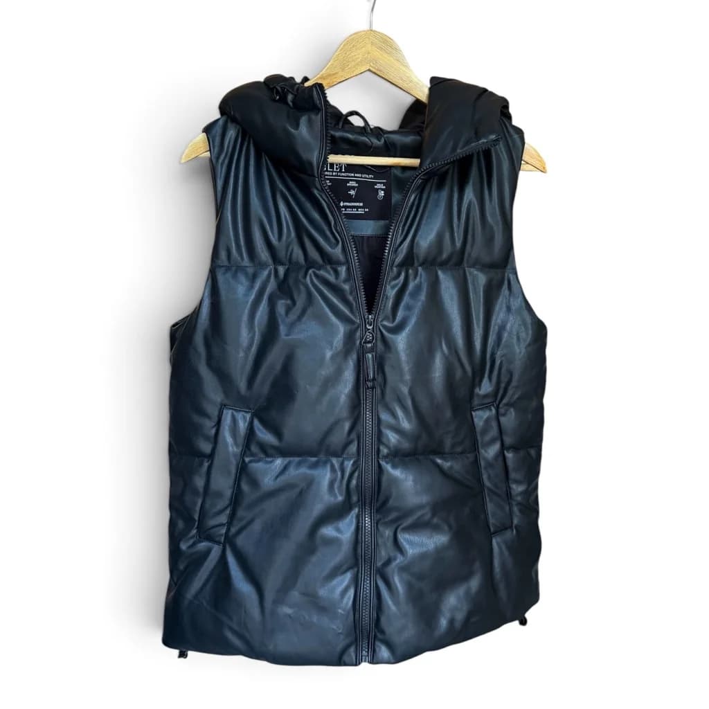 Chaleco Negro Simil Cuero