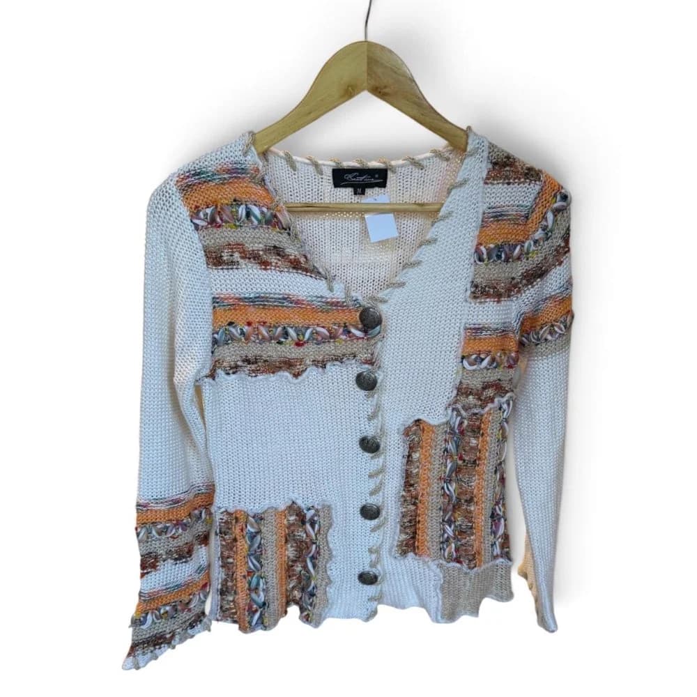 Cardigan Tejido Patchwork -