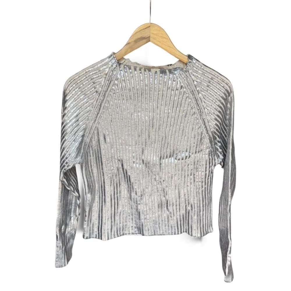 Sweater Plateado Elastizado