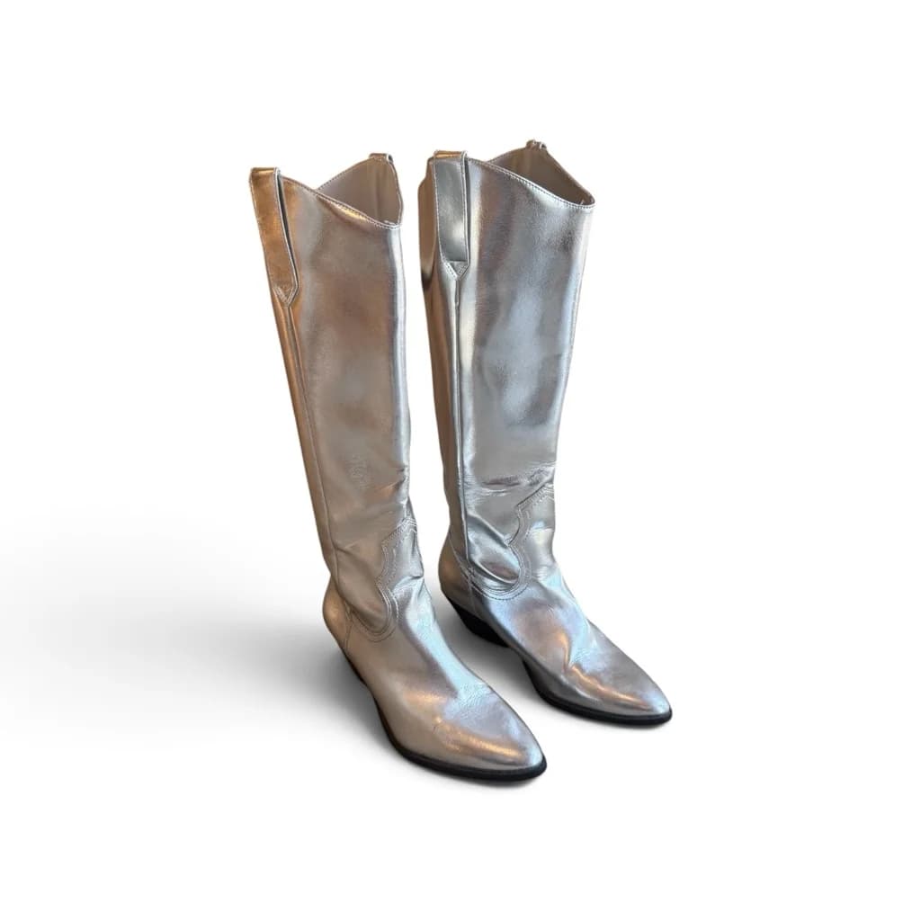 Bota Plateada Tejana