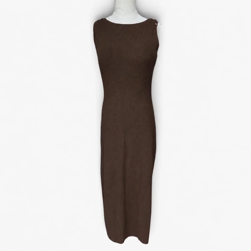 Vestido Marron Elastizado