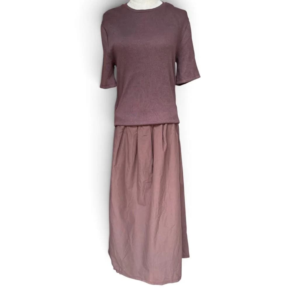 Vestido Marron Combinado