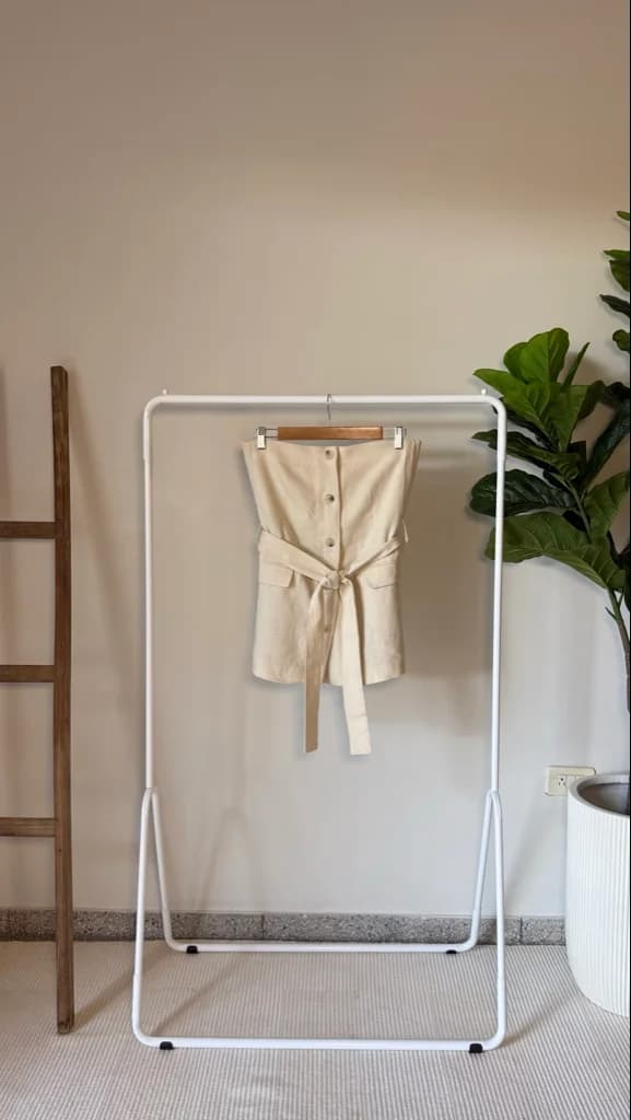Blusa tipo Chaleco Strapless Beige