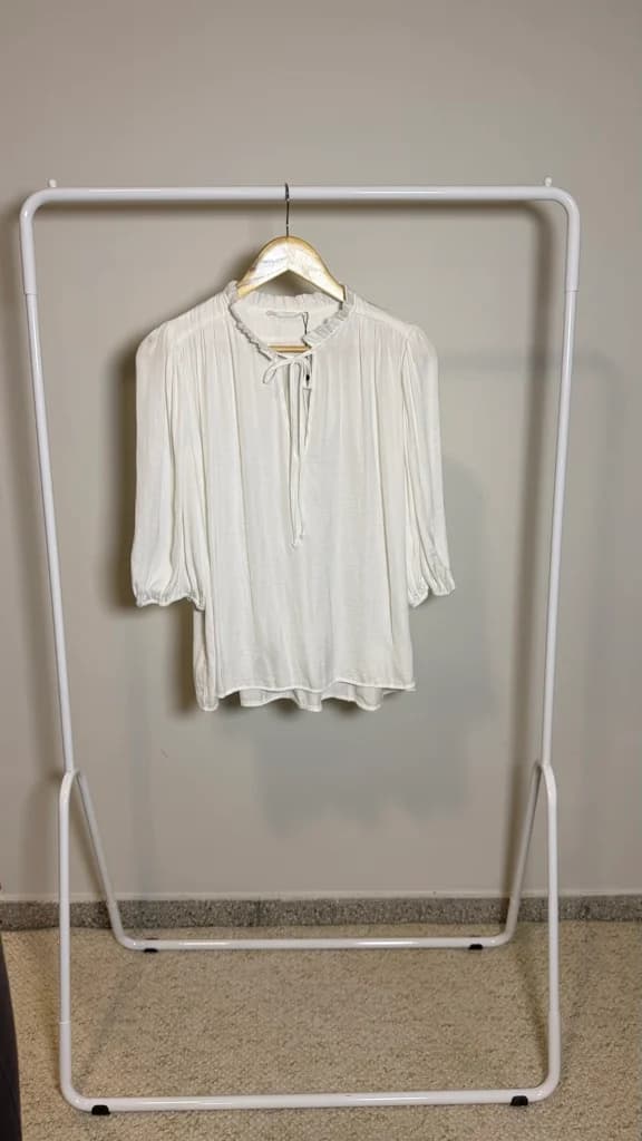 Camisa blanca manga tres cuartos