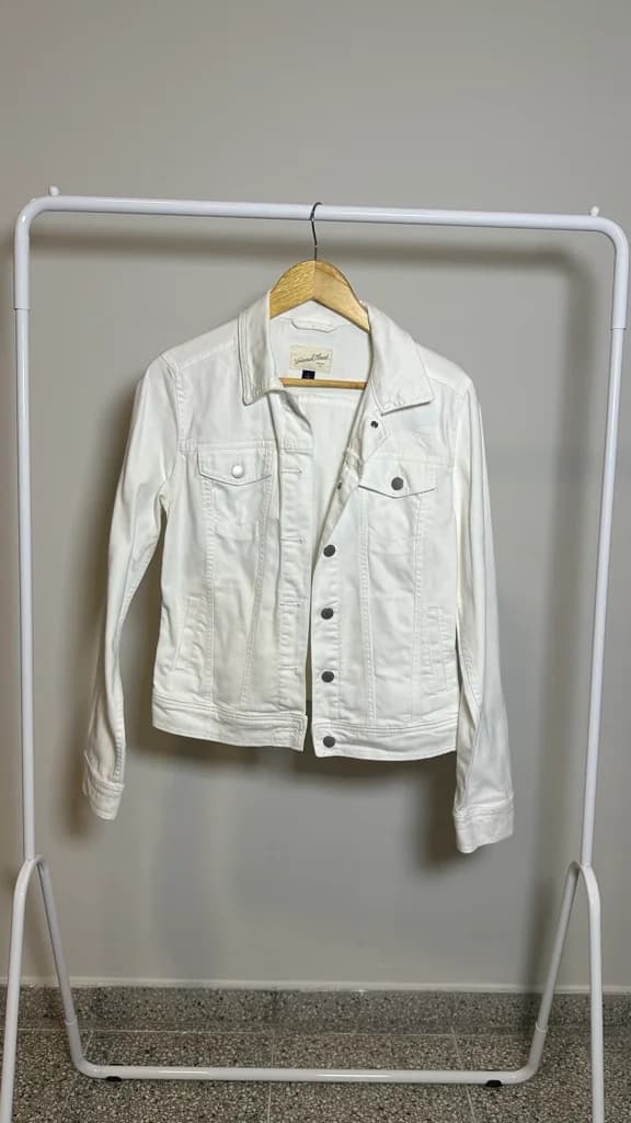 Campera jean blanca
