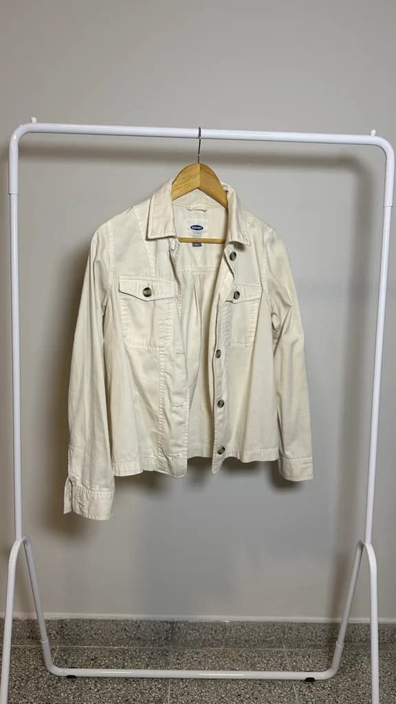 Campera crema/blanco