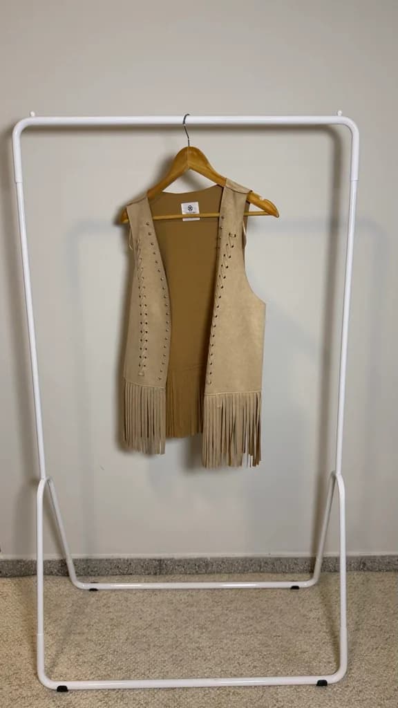 Chaleco con flecos terciopelo