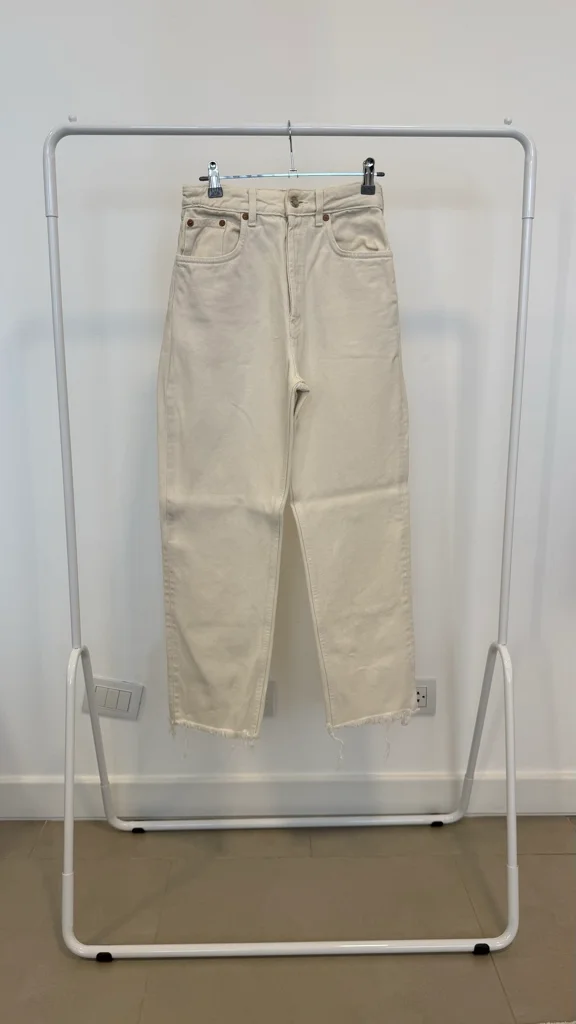 Jean mom blanco/crema