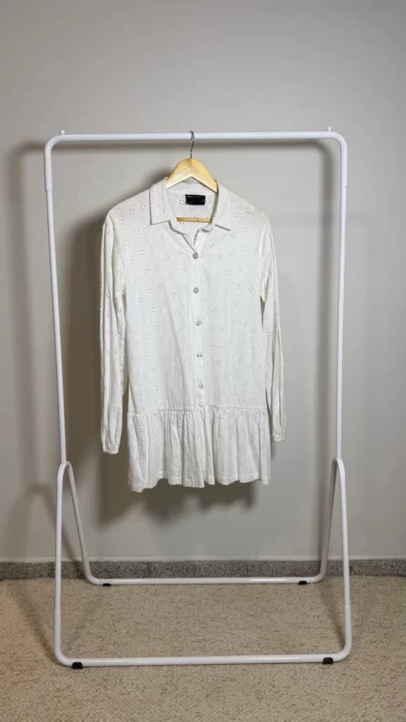 Vestido broderie blanco