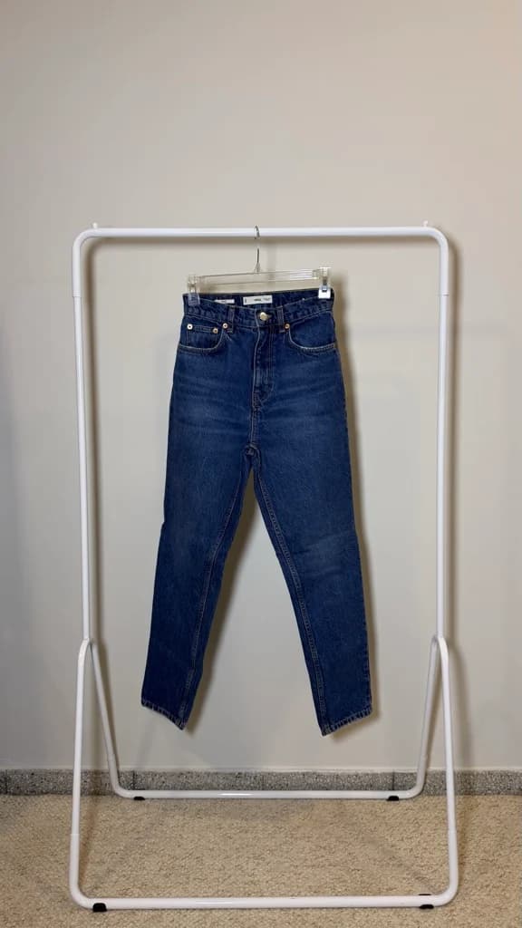 Jean mom fit azul oscuro