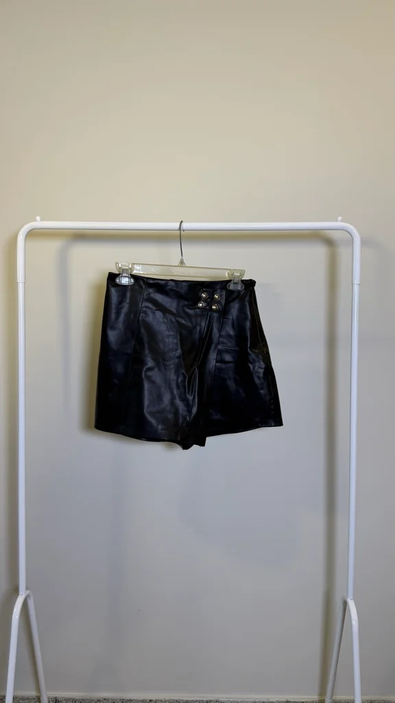 Short pollera simil cuero