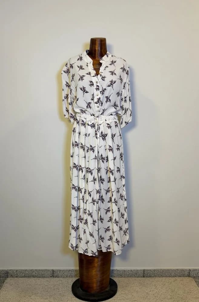 Vestido midi blanco