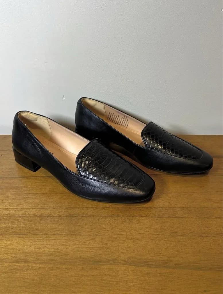 Mocasin negro efecto cocodrilo