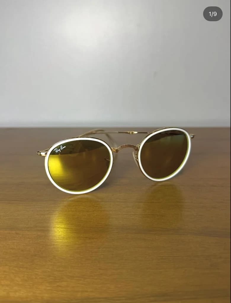 Lente de sol espejado amarillo