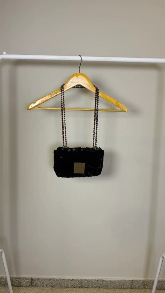 Cartera azul lentejuelas