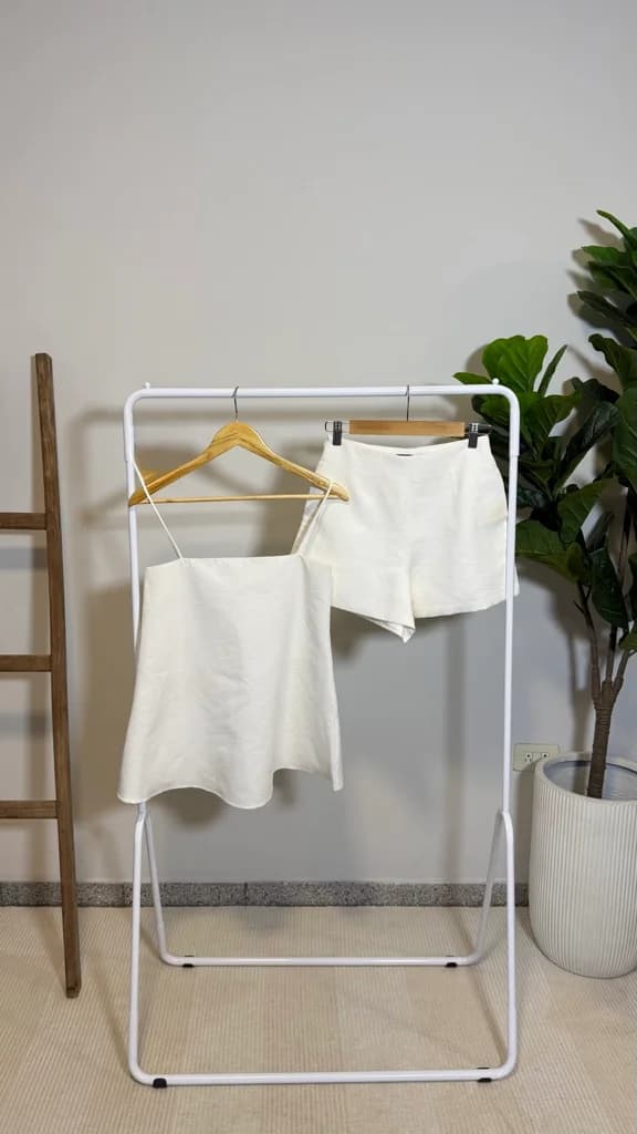 Set Blanco short y camisilla