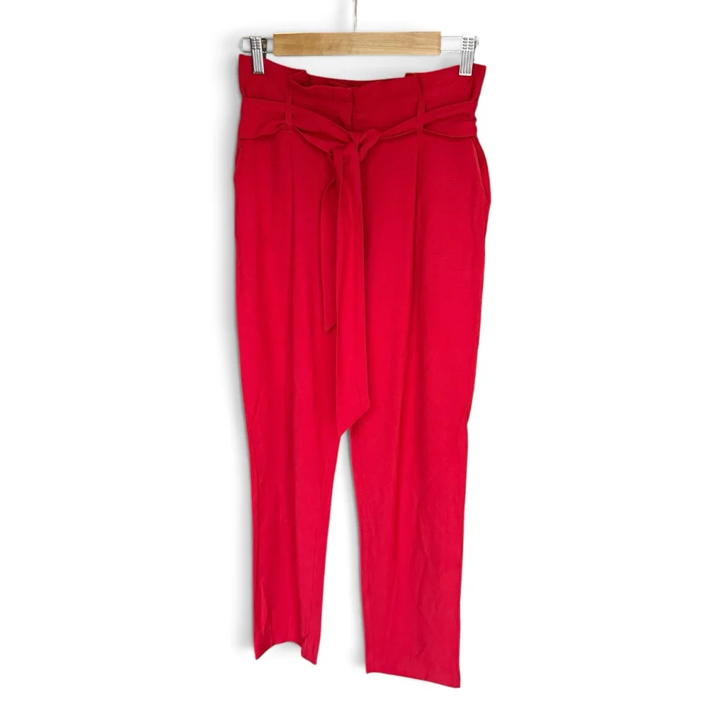 Pantalon Rojo Simil Lino