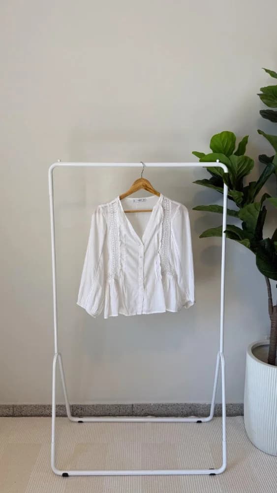 Camisa Blanca Manga 3/4