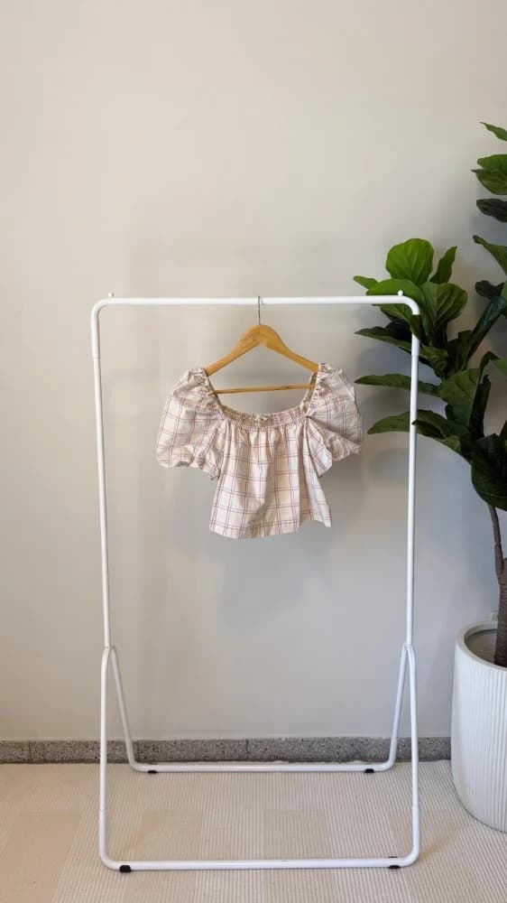 Blusa Cropped A cuadros