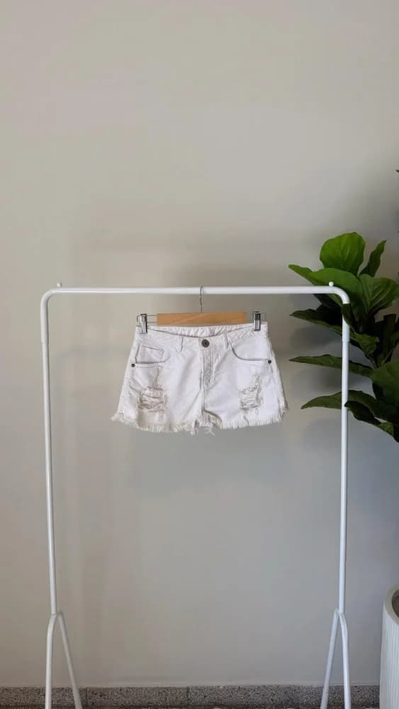 Short Mini Jeans Blanco