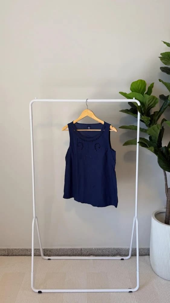 Blusa Azul Calada