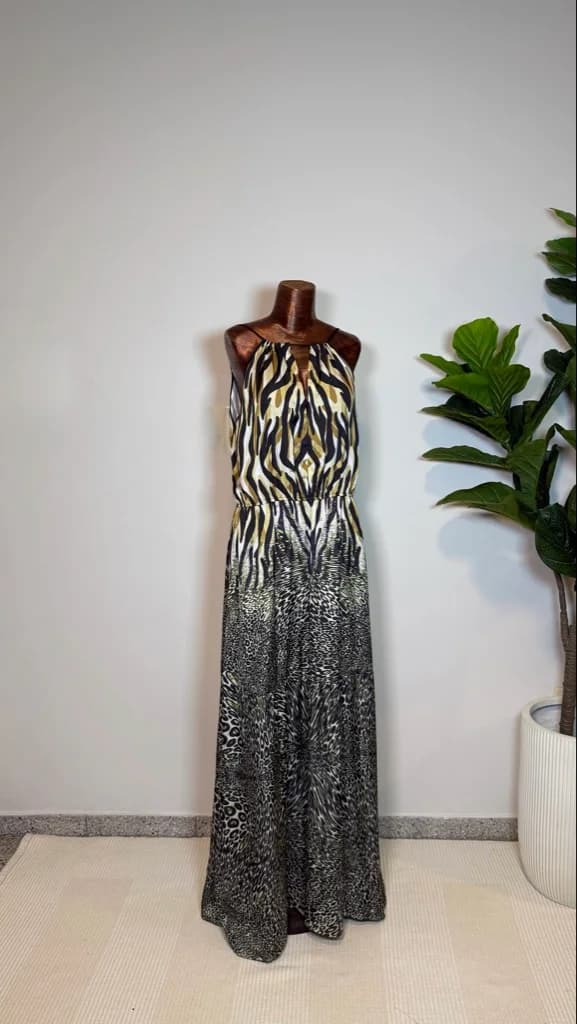 Vestido Maxi Animal Print