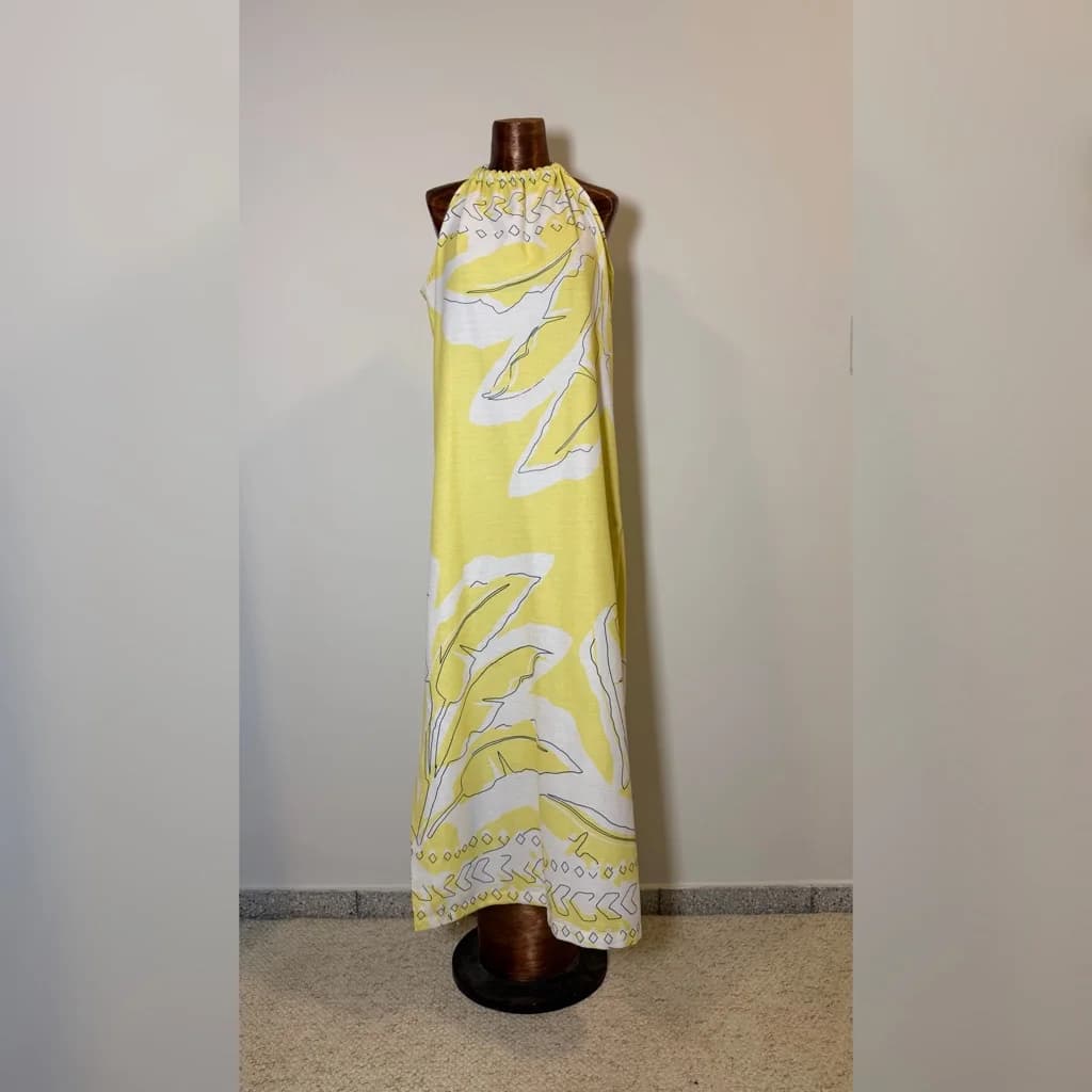 Vestido maxi amarillo