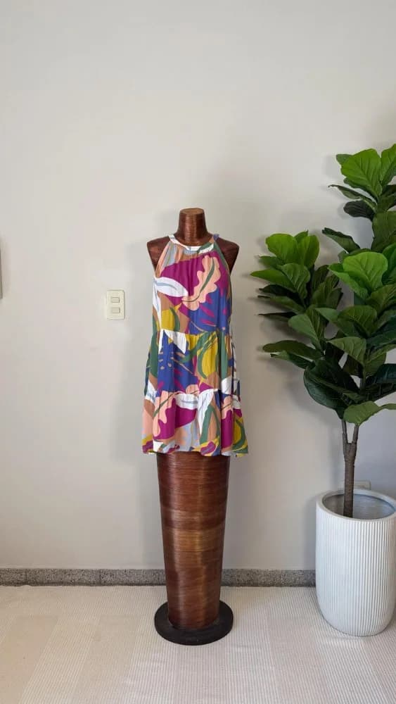 Vestido Estampado Colorido Mini