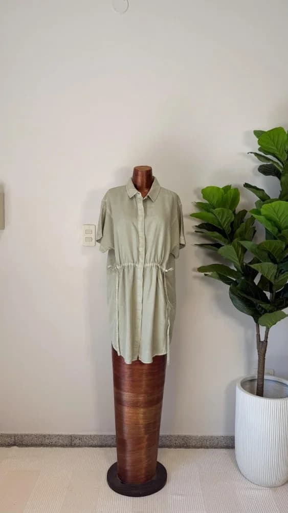 Vestido Camisero Verde Olivo