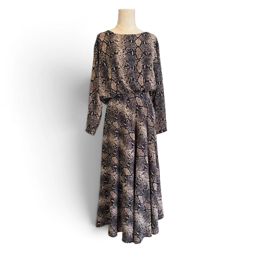 Vestido Snake Print Manga 3/4